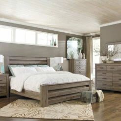 Signature Design By Ashley® Beds Zelen - Warm Gray - Panel Bed