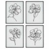 Accessories Uttermost Bloom Black White Framed Prints, S/4