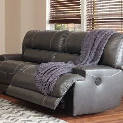Ashley Furniture Reclining Furniture Mccaskill - Gray - 2 Seat Reclining Sofa