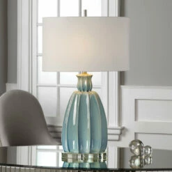 Uttermost Suzanette Sky Blue Ceramic Lamp