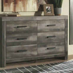 Signature Design By Ashley® Bedroom Sets Wynnlow - Gray - Dresser, Mirror, Poster Bed