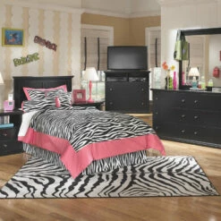 Ashley Furniture Nightstands Maribel - Black - One Drawer Night Stand