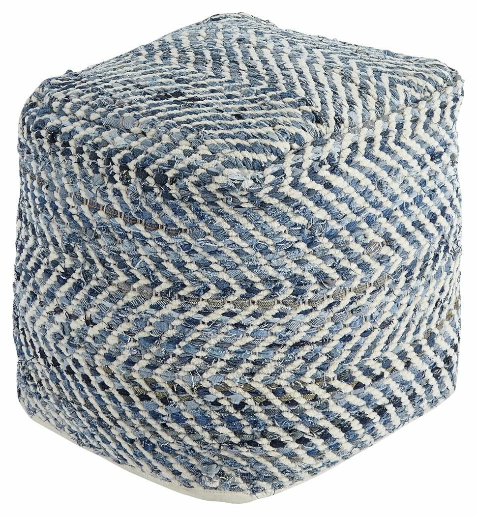 Deals ๐ฏ Ashley Furniture Accessories Chevron - Blue - Pouf ๐ 3 Ashley Furniture Accessories Chevron - Blue - Pouf