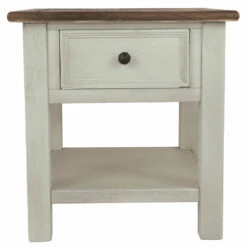 Ashley Furniture Tables Bolanburg - White / Brown / Beige - Rectangular End Table