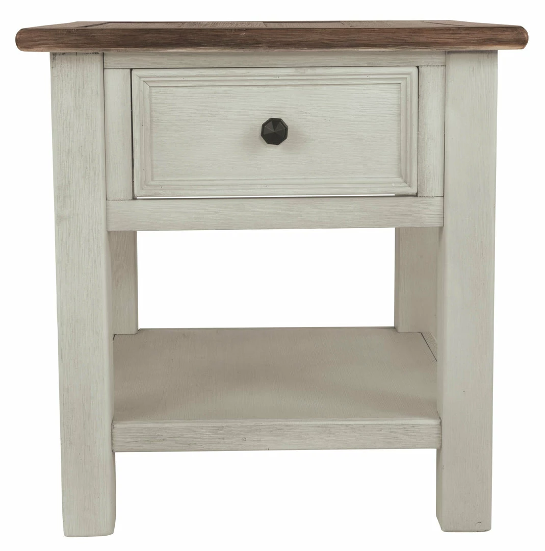 New 😀 Ashley Furniture Bolanburg - White / Brown / Beige - Chair Side End Table - Door ⭐ 6 Ashley Furniture Bolanburg - White / Brown / Beige - Chair Side End Table - Door