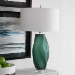 Uttermost Esmeralda Green Glass Table Lamp Accessories