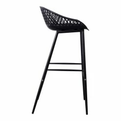 Moe's Home Collection Piazza Outdoor Barstool Black-m2 Stools