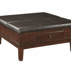 Ashley Furniture Gately - Medium Brown - Ottoman Cocktail Table