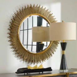 Uttermost Marlo Round Gold Mirror Accessories