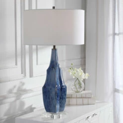 Accessories Uttermost Everard Blue Table Lamp