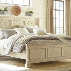 Signature Design By Ashley® Bolanburg - Antique White - King Panel Bed
