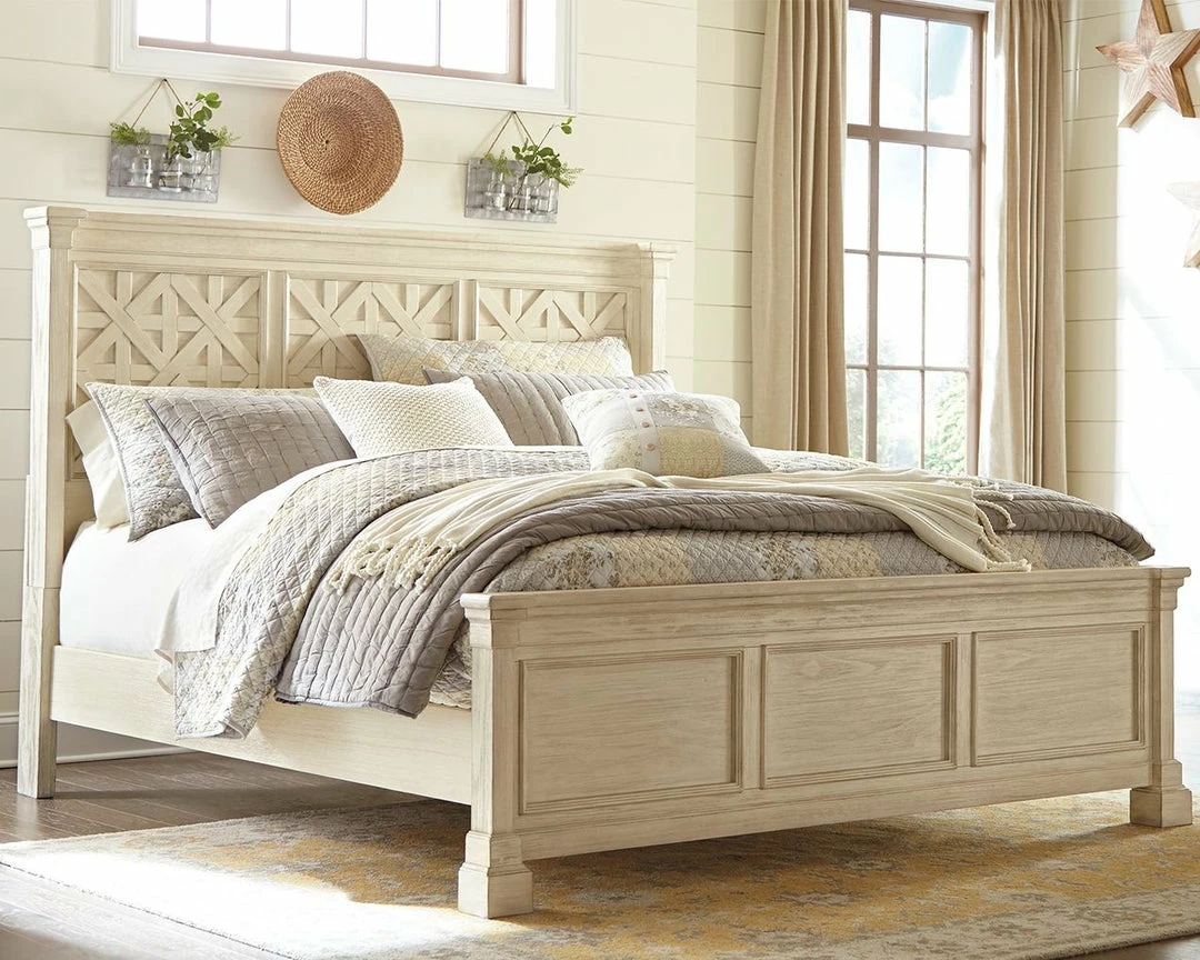 Budget 🌟 Signature Design By Ashley® Bolanburg - Antique White - King Panel Bed ⌛ 3 Signature Design By Ashley® Bolanburg - Antique White - King Panel Bed