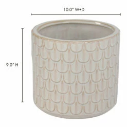 Moe's Home Collection Accessories Herb Planter 9in White