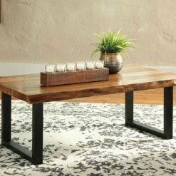 Ashley Furniture Brosward - Black / Gray - Rectangular Cocktail Table