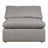 Moe's Home Collection Terra Condo Slipper Chair Livesmart Fabric Light Grey