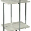 Ashley Furniture Bodalli - Ivory/chrome - Chair Side End Table