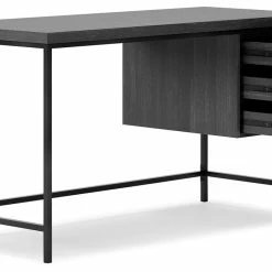 Ashley Furniture Yarlow - Black - Home Office Desk - 3-drawers Desks