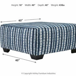 Ashley Furniture Kiessel - Indigo - Oversized Accent Ottoman