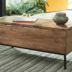 Ashley Furniture Tables Braddick - Light Brown/black - Storage Trunk