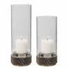 Table Decor Uttermost Sandringham Brushed Brass Candleholders, S/2
