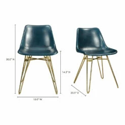 Outlet 🤩 Moe's Home Collection Omni Dining Chair Blue-m2 Chairs ✨ 10 Moe's Home Collection Omni Dining Chair Blue-m2 Chairs