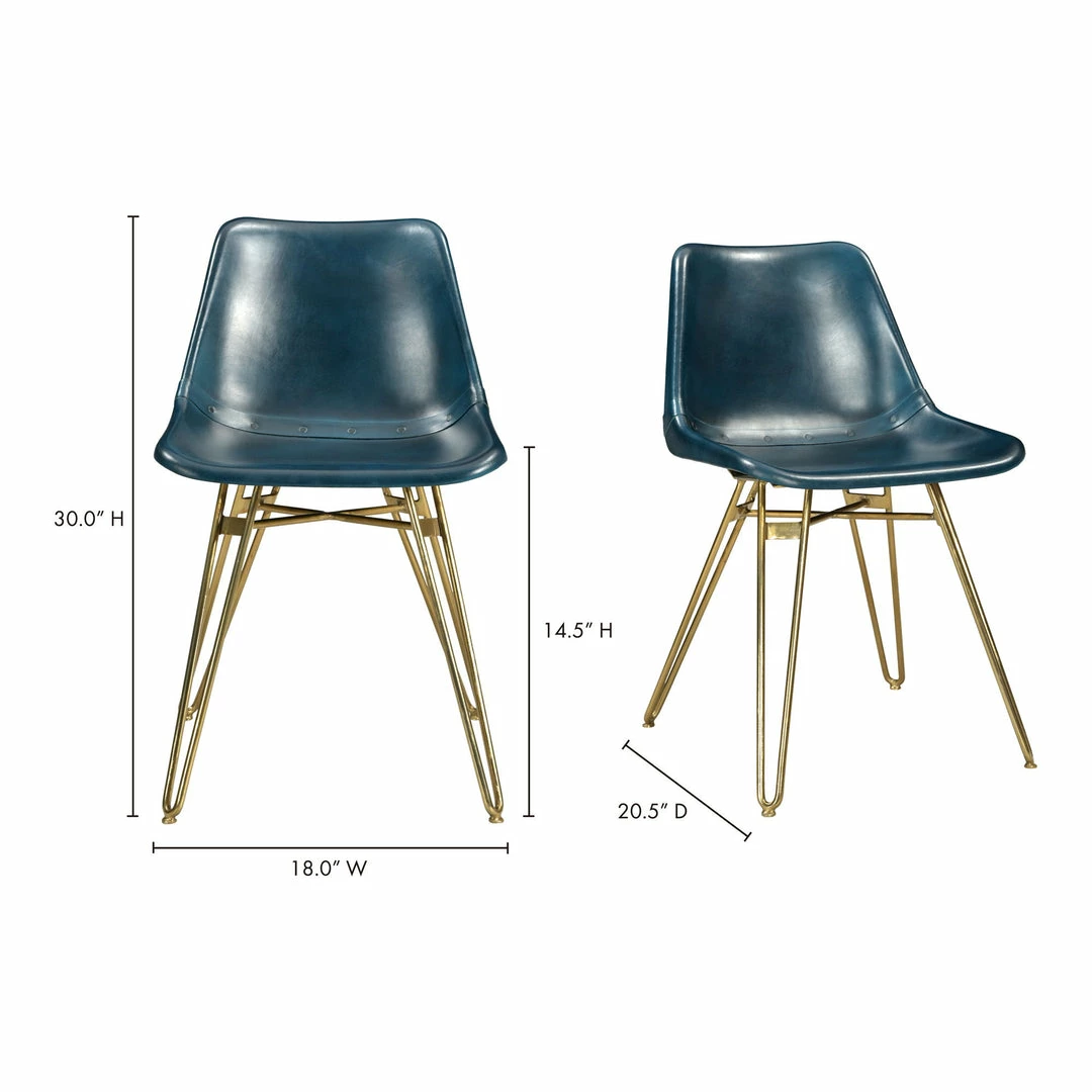 Outlet 🤩 Moe's Home Collection Omni Dining Chair Blue-m2 Chairs ✨ 5 Moe's Home Collection Omni Dining Chair Blue-m2 Chairs