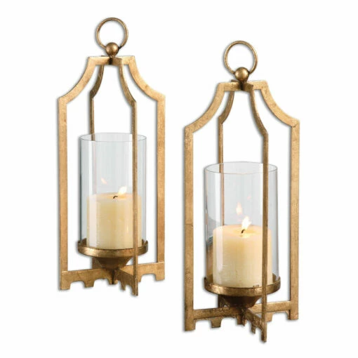 Uttermost Lucy Gold Candleholders S/2 Table Decor