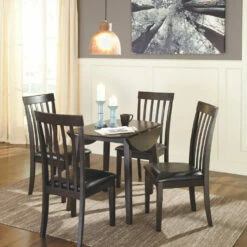 Ashley Furniture Hammis - Dark Brown - Round Drm Drop Leaf Table Tables