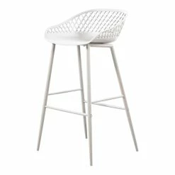 Moe's Home Collection Piazza Outdoor Barstool White-m2