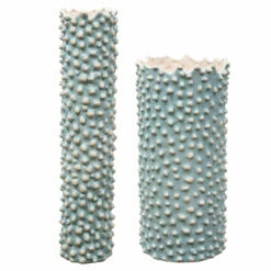Table Decor Uttermost Ciji Aqua Ceramic Vases, S/2