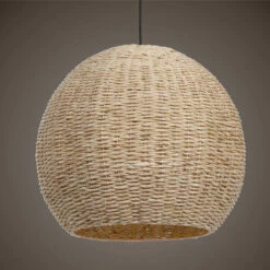 Uttermost Seagrass 1 Light Dome Pendant