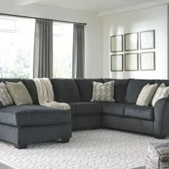 Signature Design By Ashley® Eltmann - Left Arm Facing Corner Chaise, Armless Loveseat, Right Arm Facing Sofa With Corner Wedge Sectional Sectionals