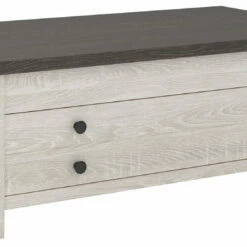 Ashley Furniture Dorrinson - White / Black / Gray - Lift Top Cocktail Table Tables