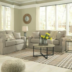 Ashley Furniture Wadeworth - Brown / Beige - Occasional Table Set (3/cn)