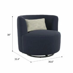 Emerald Home Benzley Swivel Glider, Navy