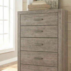 Signature Design By Ashley® Culverbach - Gray - Dresser, Mirror, Panel Headboard