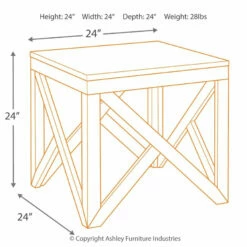 Ashley Furniture Haroflyn - Gray - Square End Table Tables