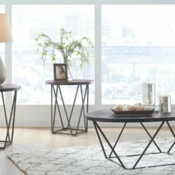 Ashley Furniture Neimhurst - Dark Brown - Occasional Table Set (3/cn) Tables