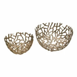 Moe's Home Collection Nest Bowls Silver Set Of 2