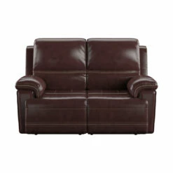 Emerald Home Bernard Dual Power Loveseat And Headrest Kona Brown Loveseats