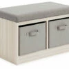Ashley Furniture Blariden - Gray/natural - Storage Bench
