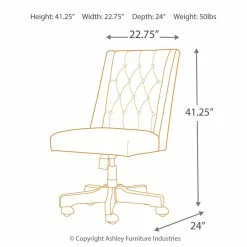 Ashley Furniture Office - Graphite - Home Office Swivel Desk Chair
