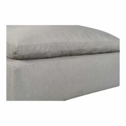 Moe's Home Collection Ottomans Terra Condo Ottoman Livesmart Fabric Light Grey