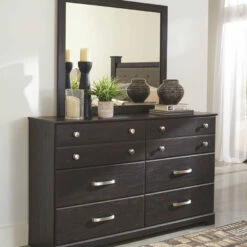 Signature Design By Ashley® Reylow - Dark Ultimate Best In Class Dresser, Mirror, Bookcase Bed