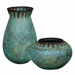 Uttermost Bisbee Turquoise Vases, S/2 Table Decor