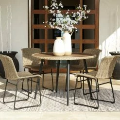 Signature Design By Ashley® Amaris - Brown/black - 5 Pc. - Dining Set Outdoor Sets