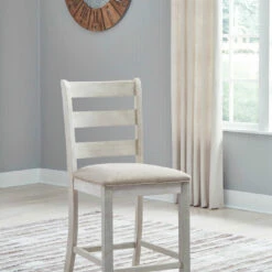 Ashley Furniture Stools Skempton - White - Upholstered Barstool (2/cn)