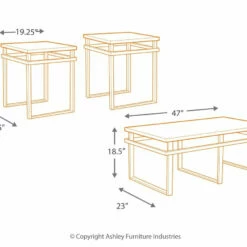Ashley Furniture Laney - Black - Occasional Table Set (3/cn)