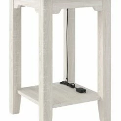 Ashley Furniture Tables Dorrinson - White / Black / Gray - Chair Side End Table