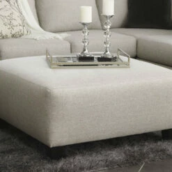 Ashley Furniture Ottomans Hallenberg - Fog - Oversized Accent Ottoman